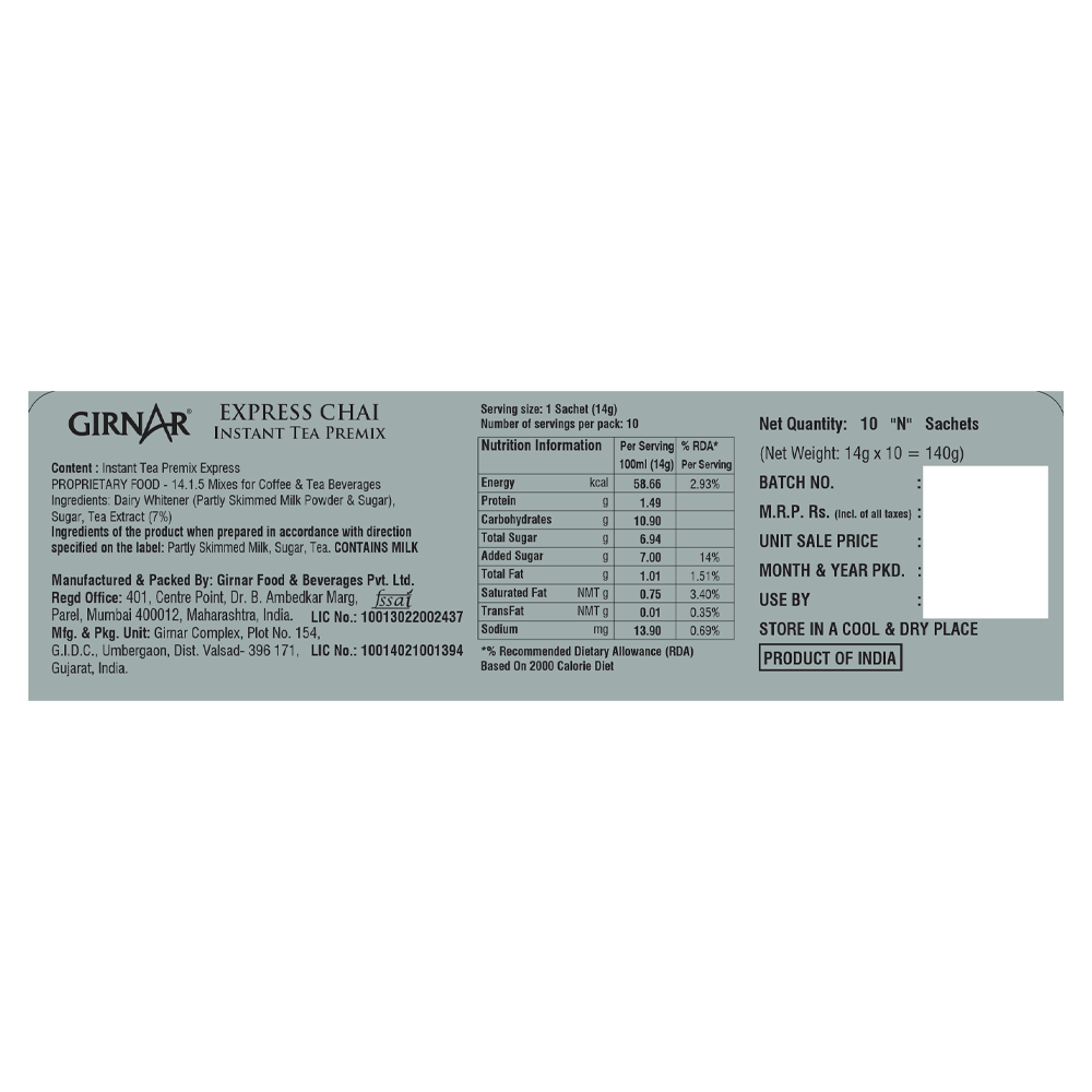 Girnar Instant Tea Premix Express