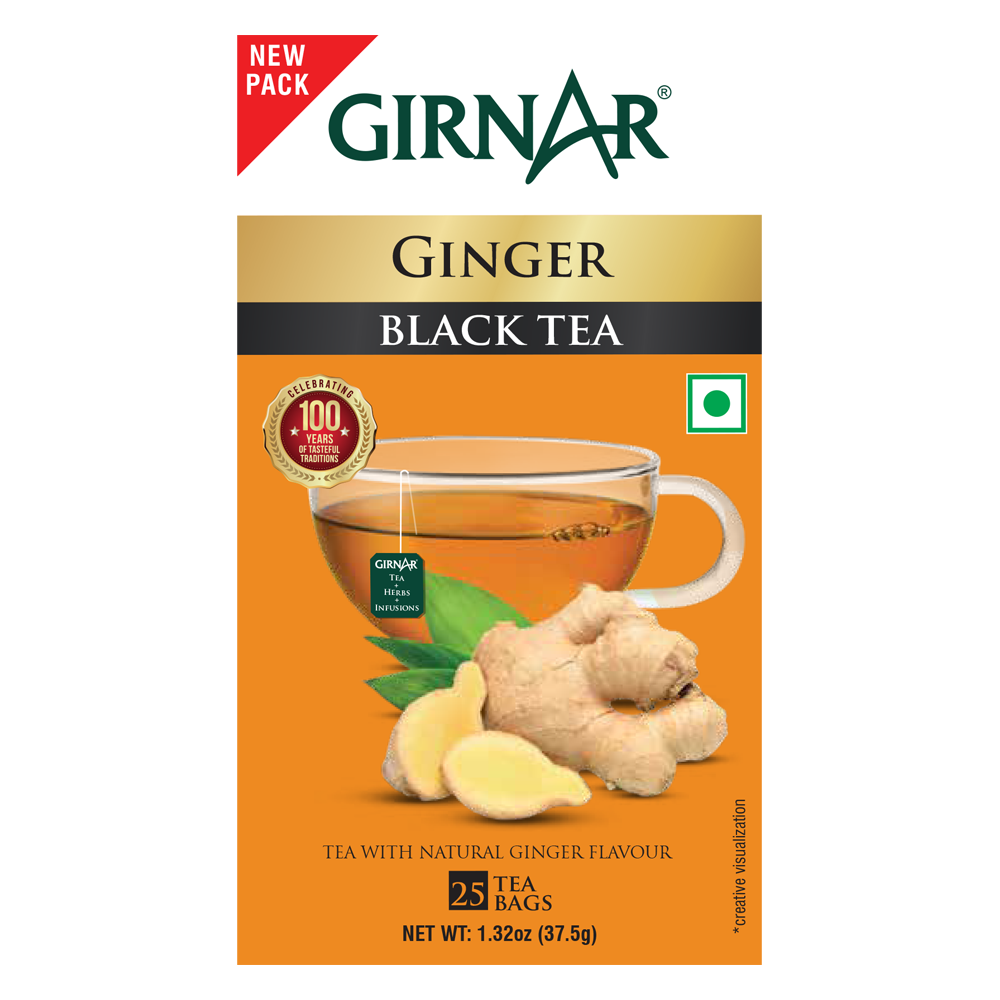 Girnar Black Tea Bags - Adrak
