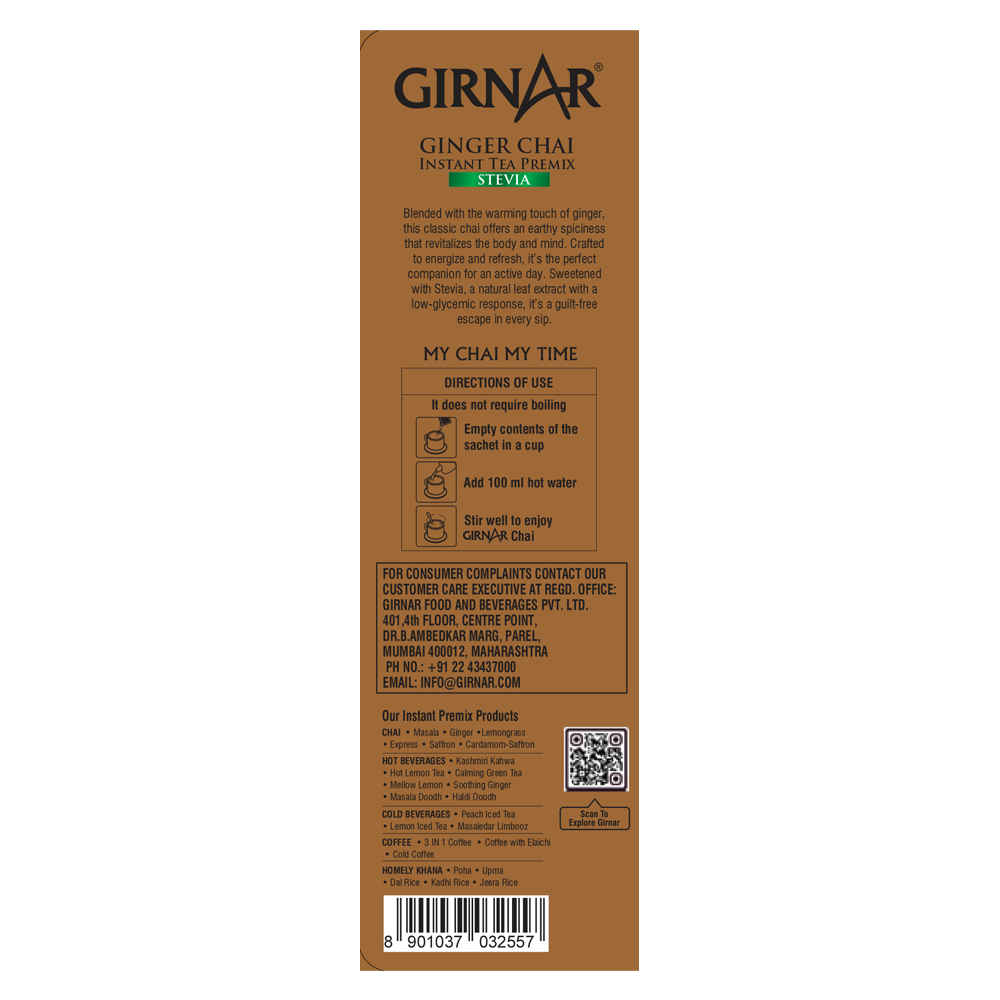 Girnar Instant Ginger Chai Premix With Stevia