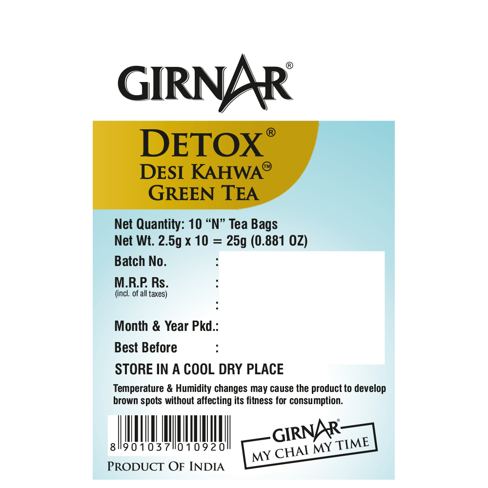 Girnar Green Tea Bags - Detox / Desi Kahwa