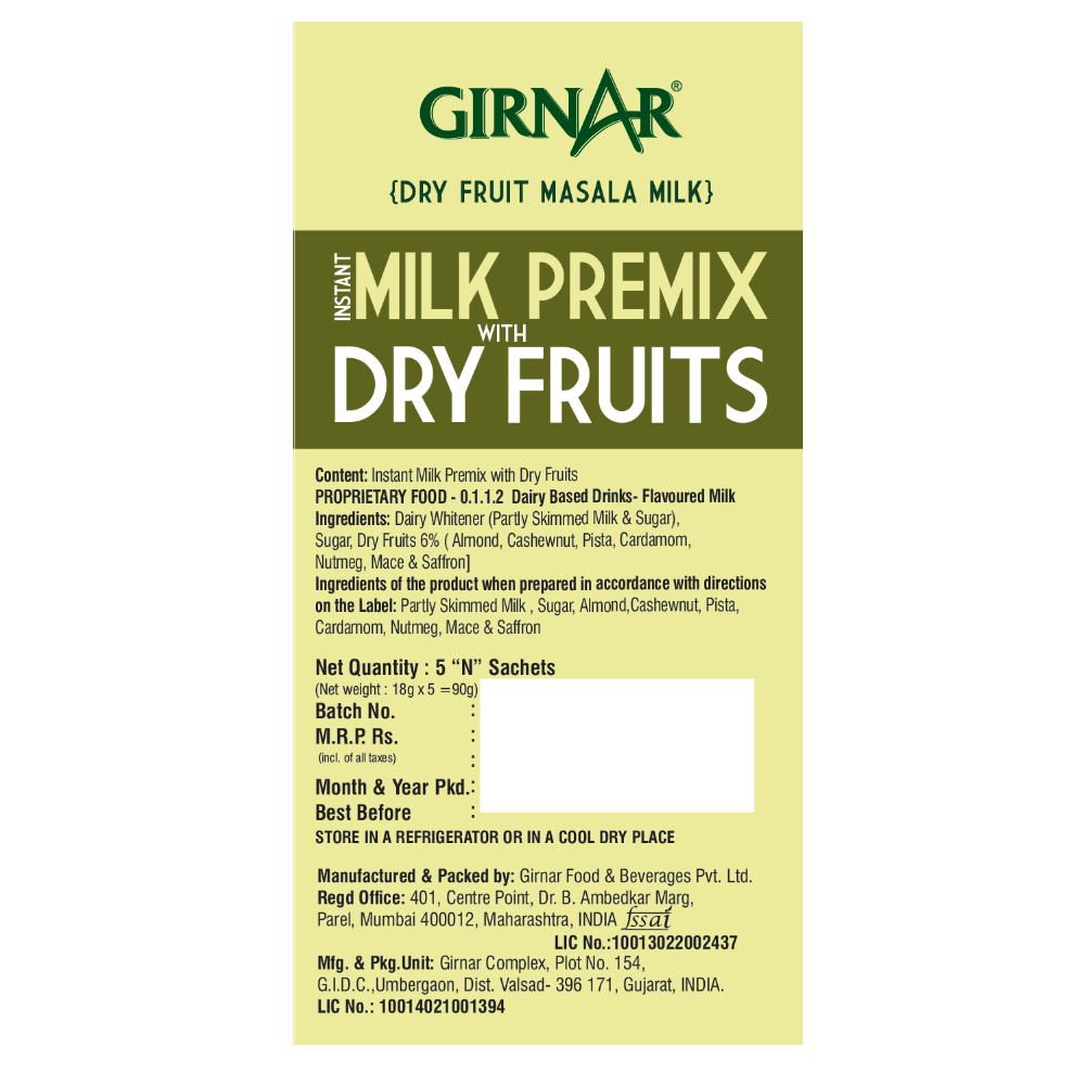 Girnar Instant Milk Premix With Dry Fruits