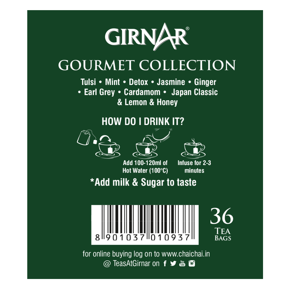 Girnar Green Tea Bags Gourmet Collection