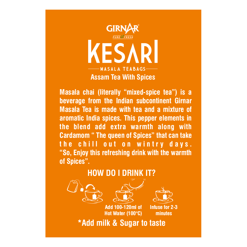 Girnar Black Tea Bags - Kesari Masala