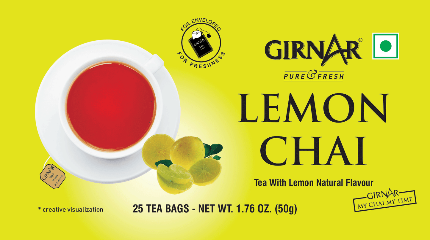 Girnar Black Tea Bags - Lemon