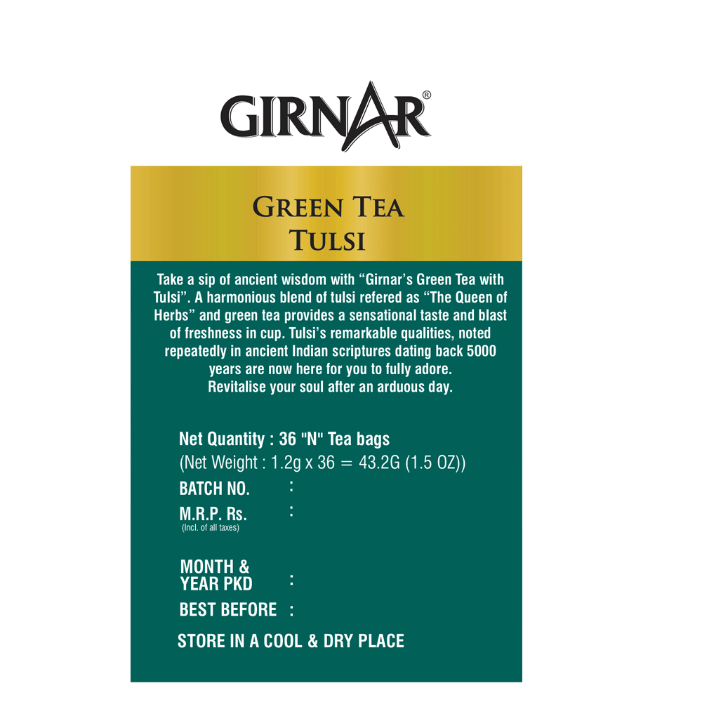 Girnar Green Tea Bags - Tulsi