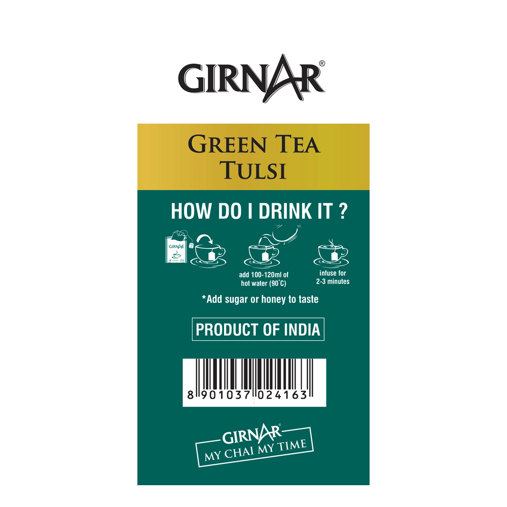 Girnar Green Tea Bags - Tulsi