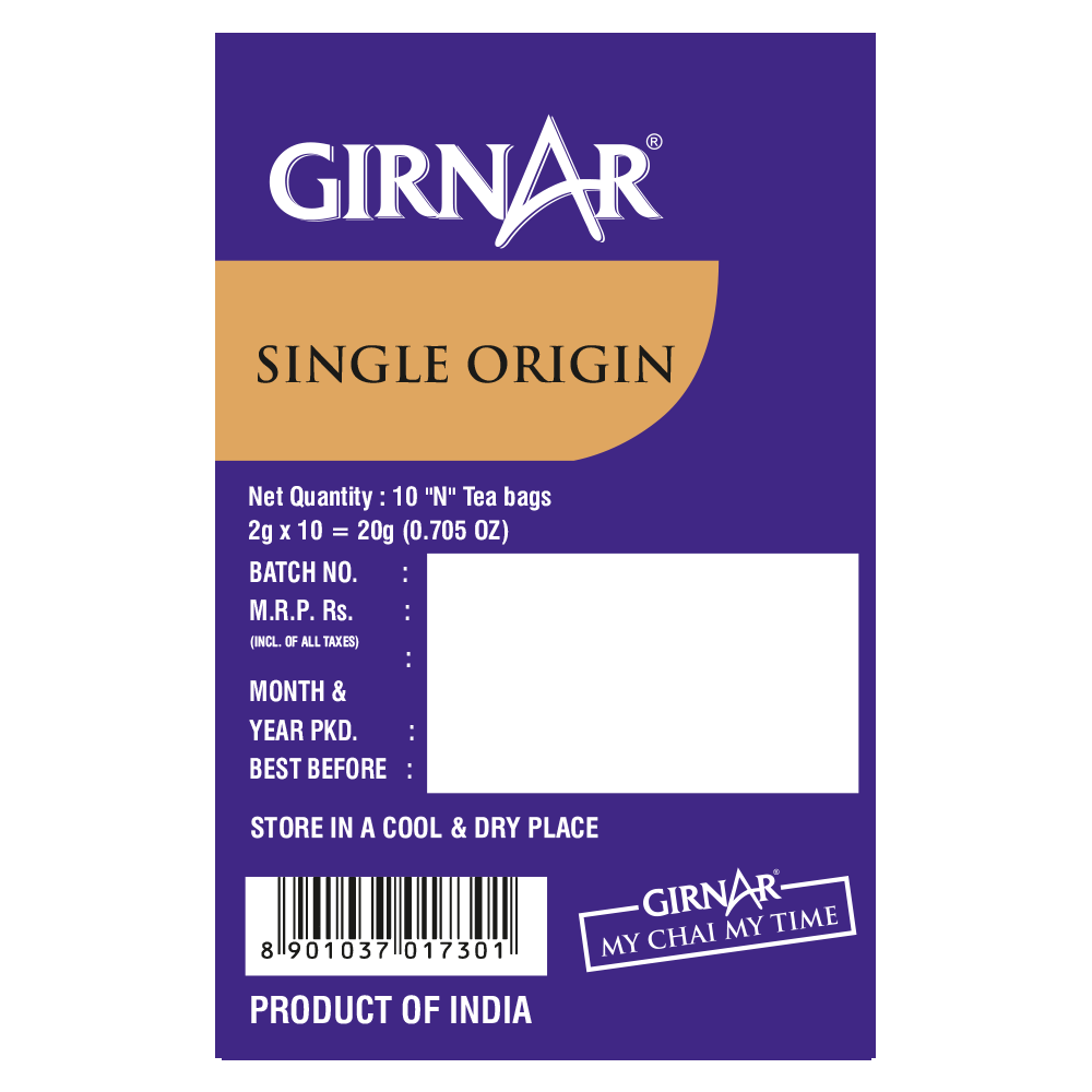 Girnar Single Origin Black Tea Bags - Nilgiri