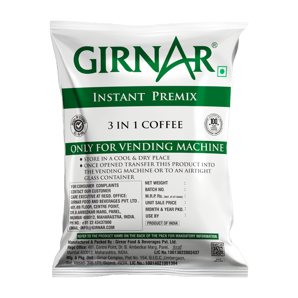 Girnar Instant Premix 3 In 1 Coffee (1kg Vending Pack)