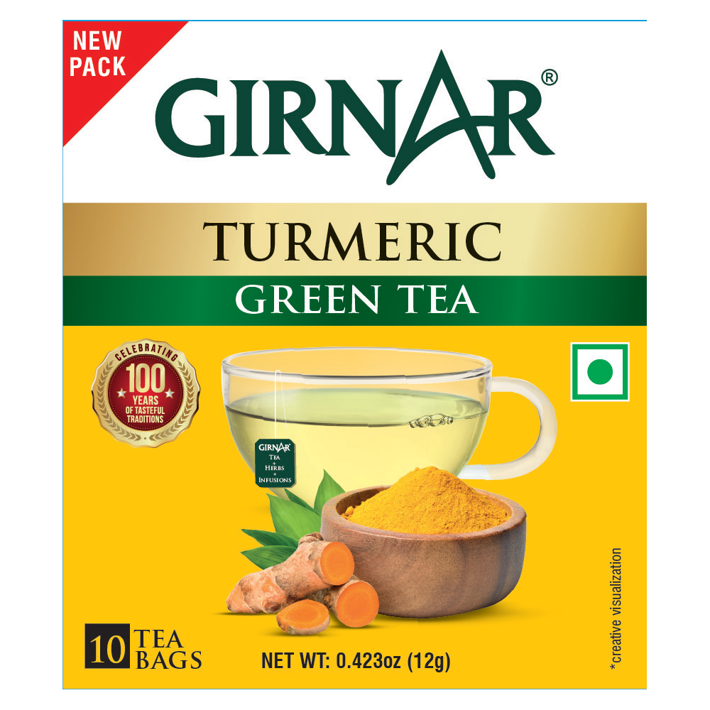 Girnar Green Tea Bags - Turmeric