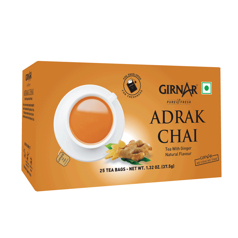 Girnar Black Tea Bags - Adrak