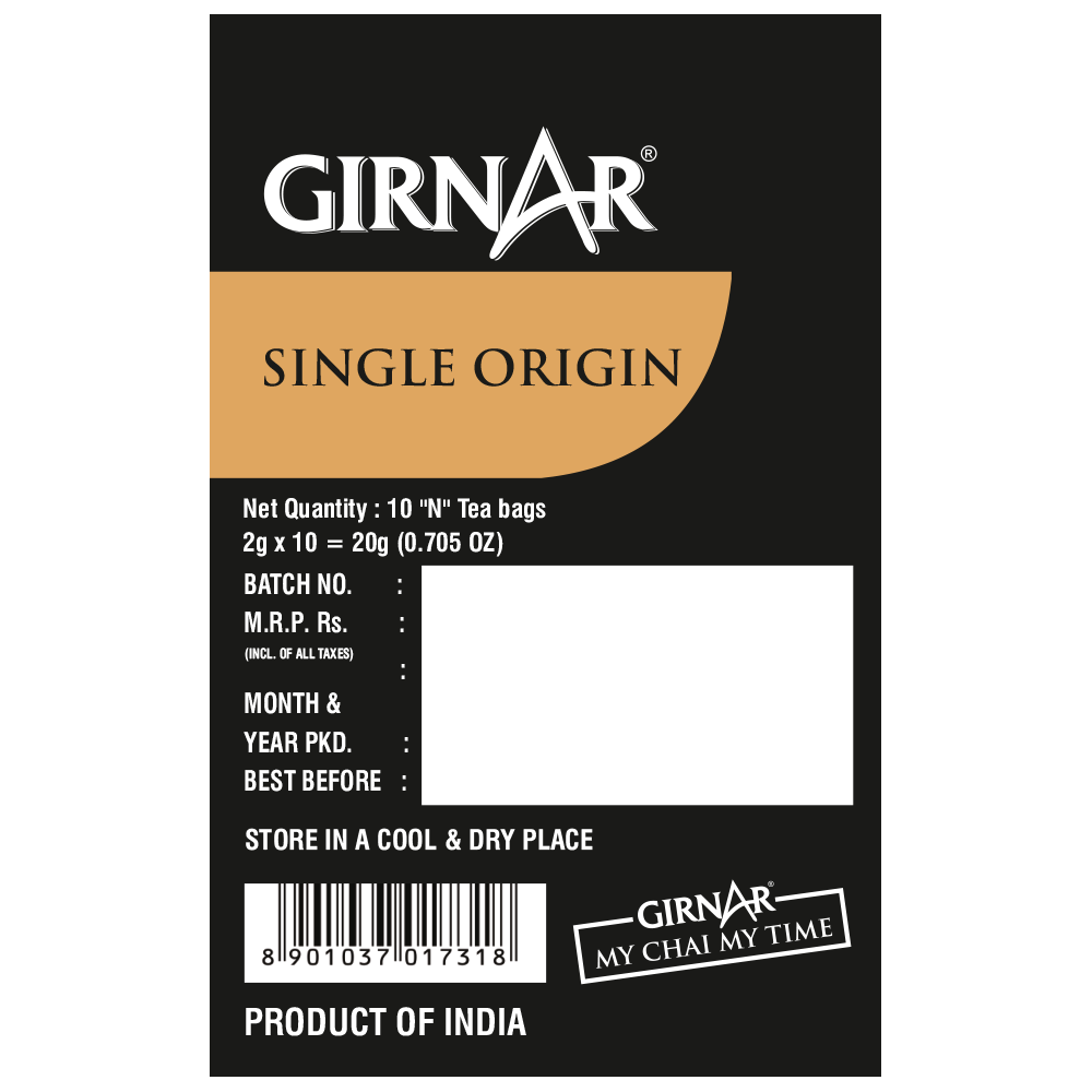 Girnar Single Origin Black Tea Bags - Assam Tea