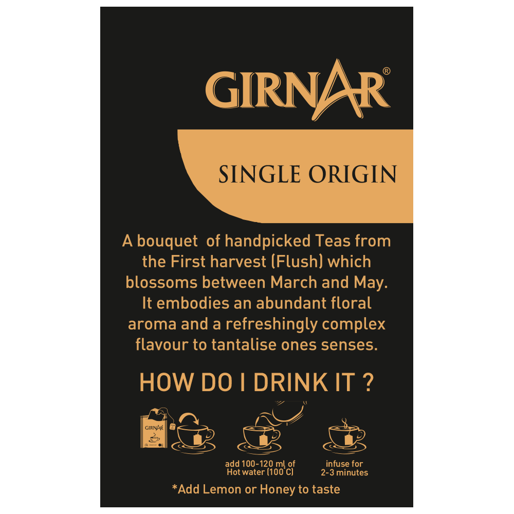 Girnar Single Origin Black Tea Bags - Darjeeling Tea