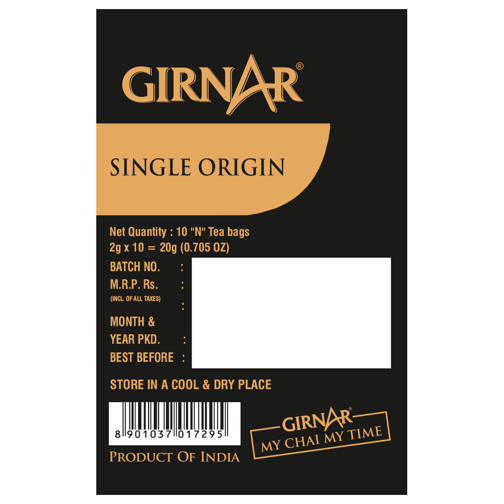 Girnar Single Origin Black Tea Bags - Darjeeling Tea