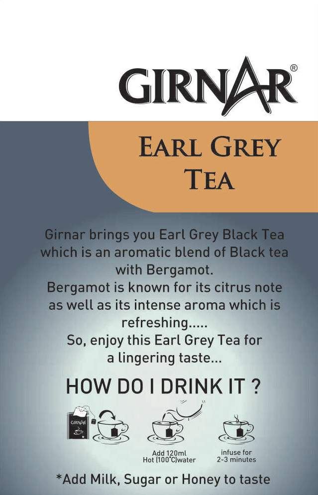 Girnar Black Tea Bags - Earl Grey