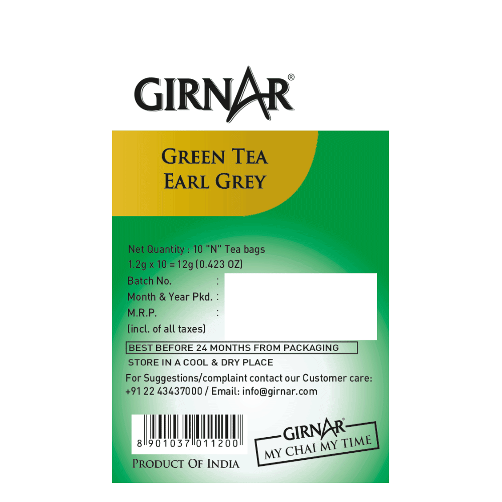 Girnar Green Tea Bags - Earl Grey