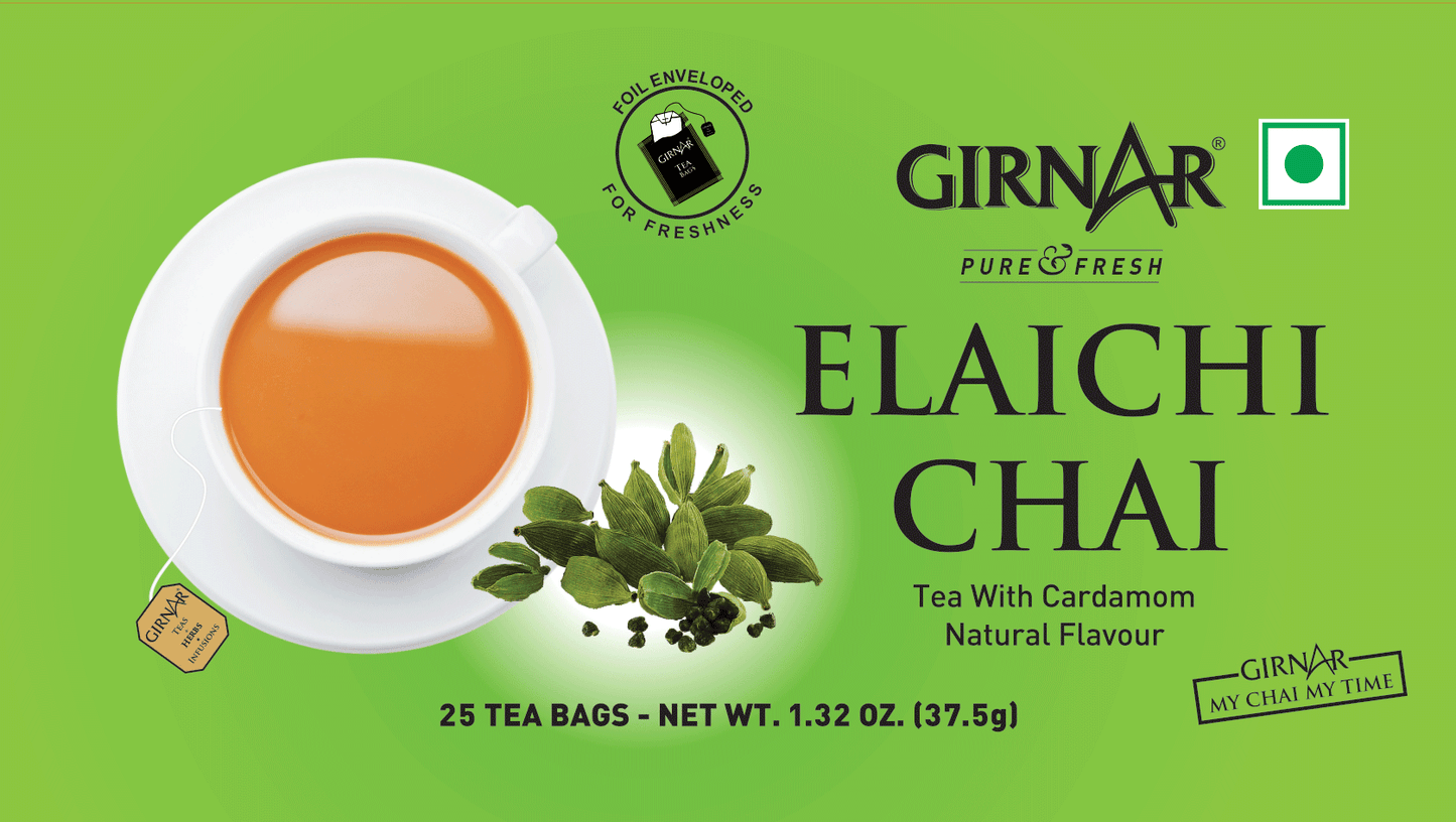 Girnar Black Tea Bags - Elaichi