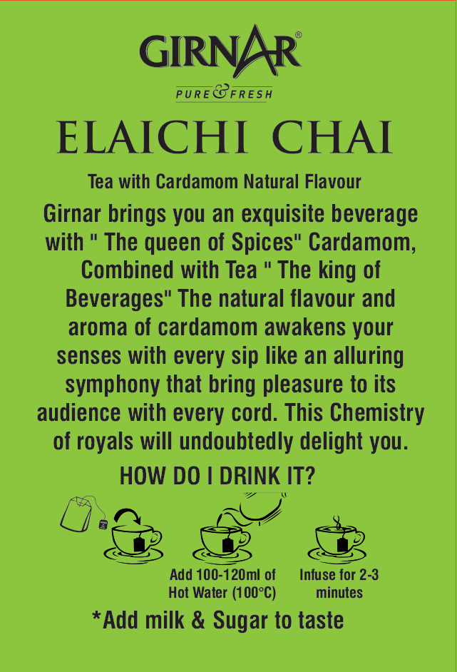 Girnar Black Tea Bags - Elaichi