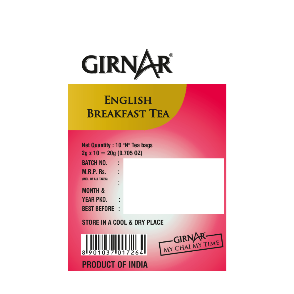 Girnar Black Tea Bags - English Breakfast