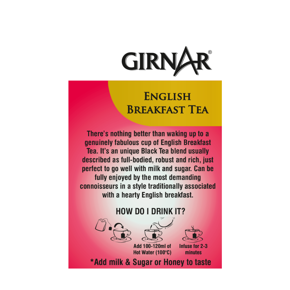 Girnar Black Tea Bags - English Breakfast