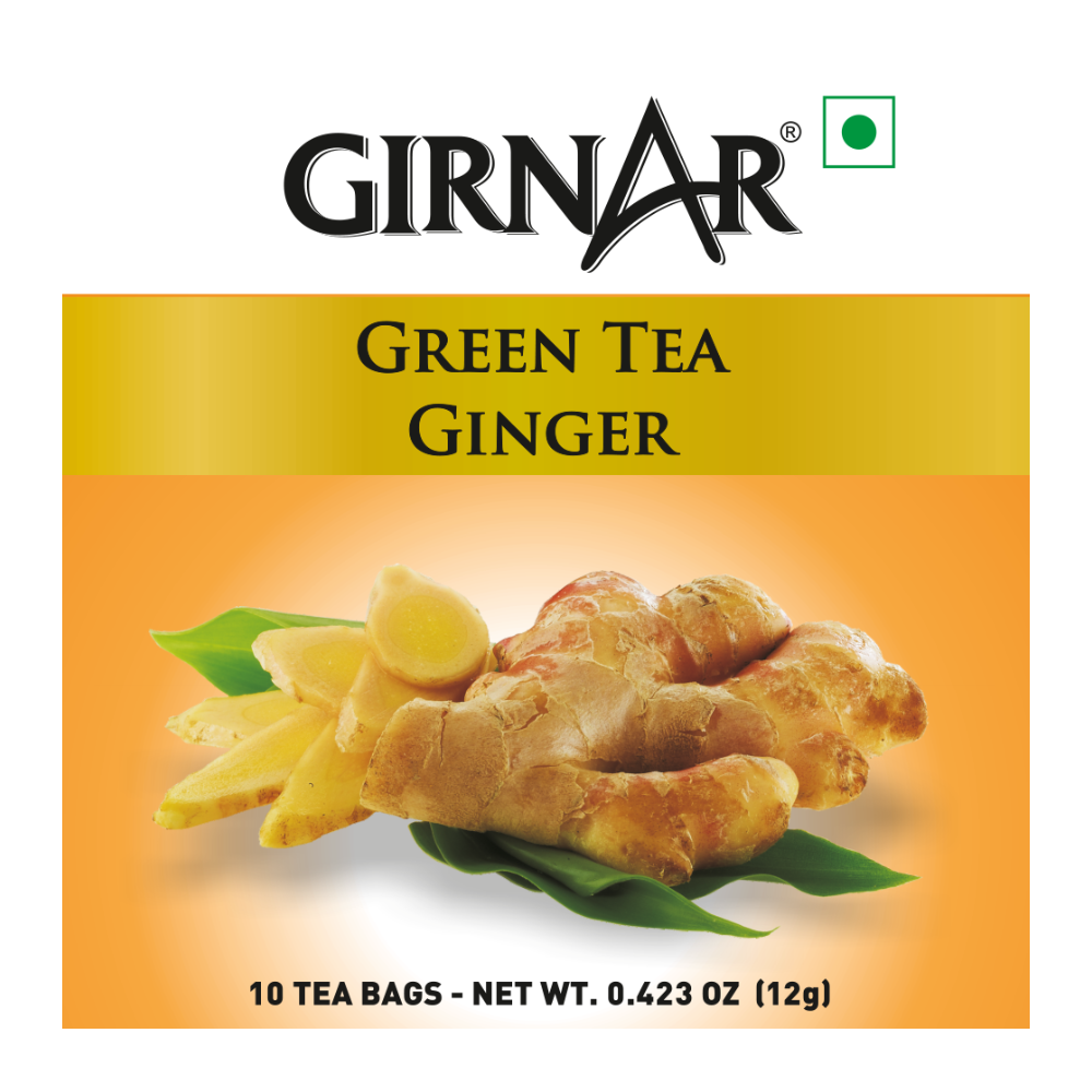 Girnar Green Tea Bags - Ginger