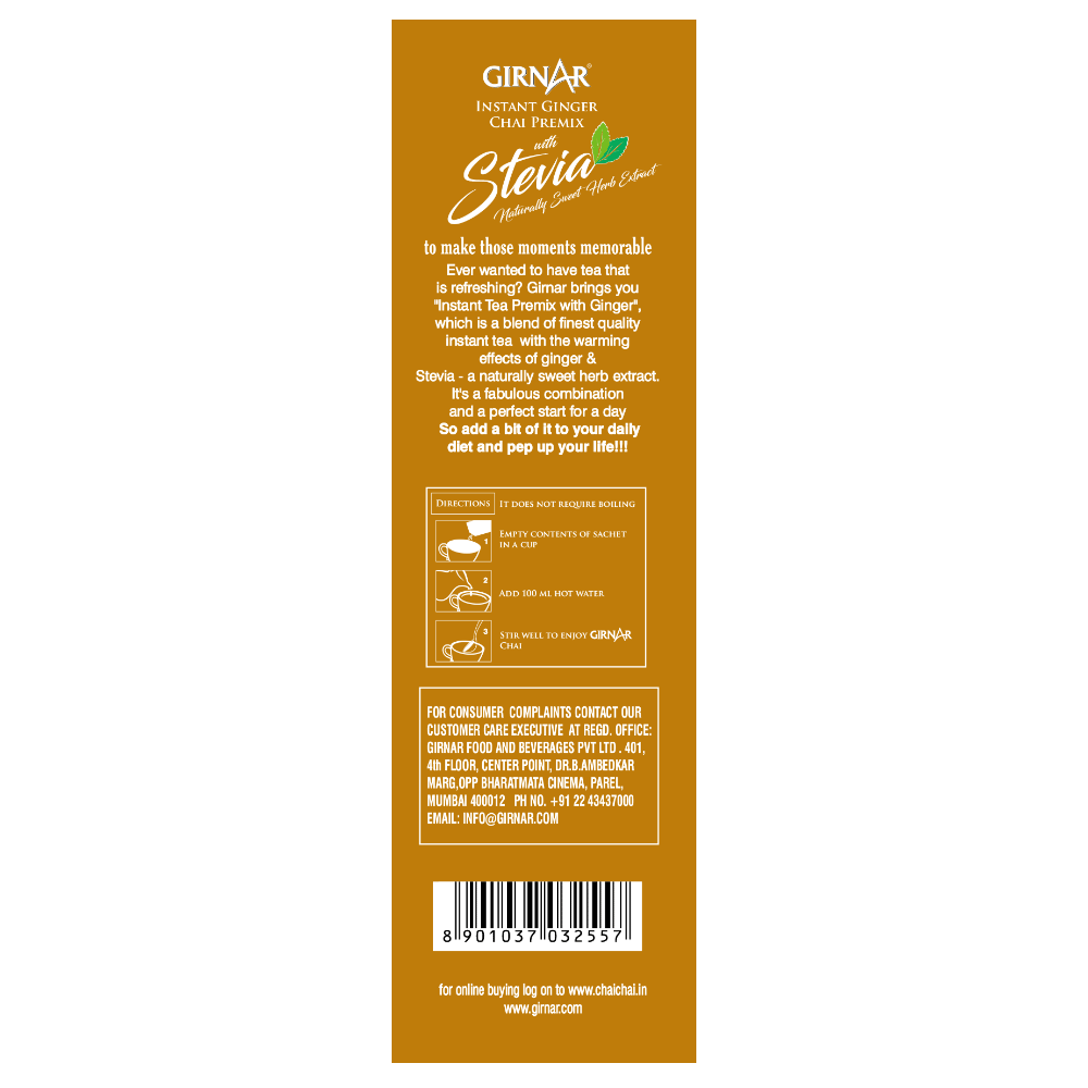 Girnar Instant Ginger Chai Premix With Stevia