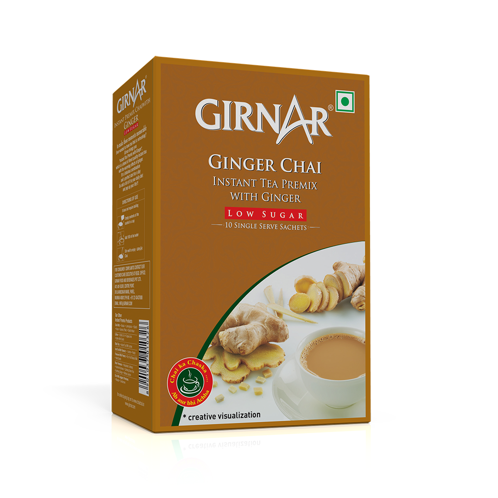 Girnar Instant Tea Premix With Ginger (Low Sugar)