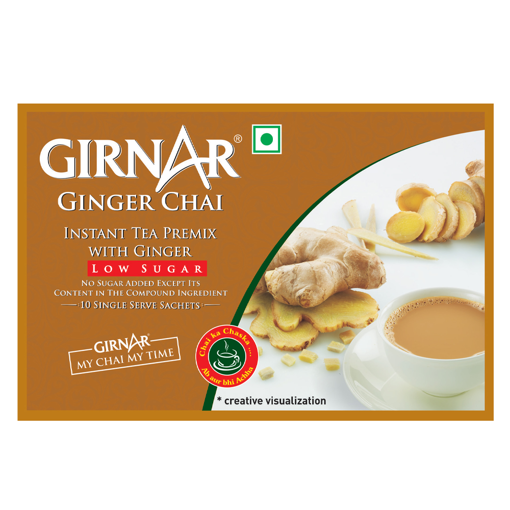 Girnar Instant Tea Premix With Ginger (Low Sugar)