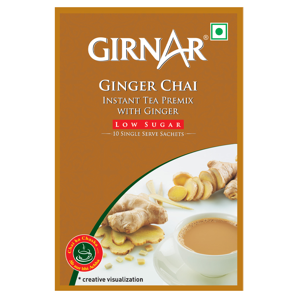 Girnar Instant Tea Premix With Ginger (Low Sugar)