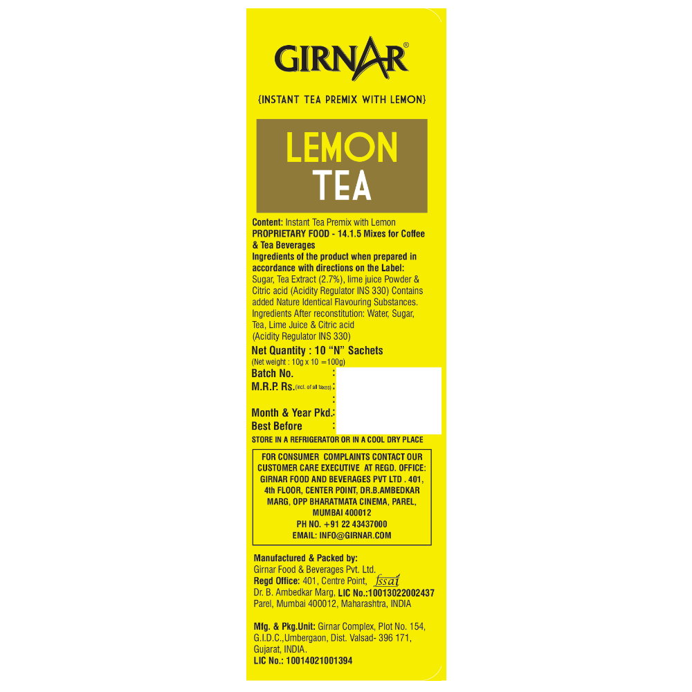 Girnar Instant Tea Premix With Lemon