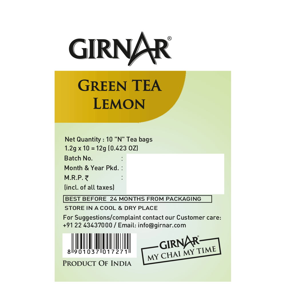 Girnar Green Tea Bags - Lemon