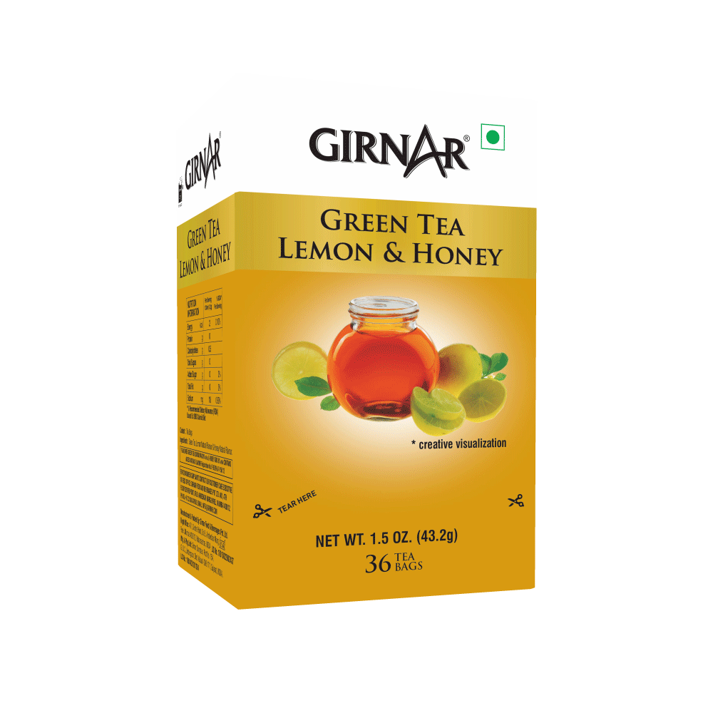 Girnar Green Tea Bags - Lemon & Honey