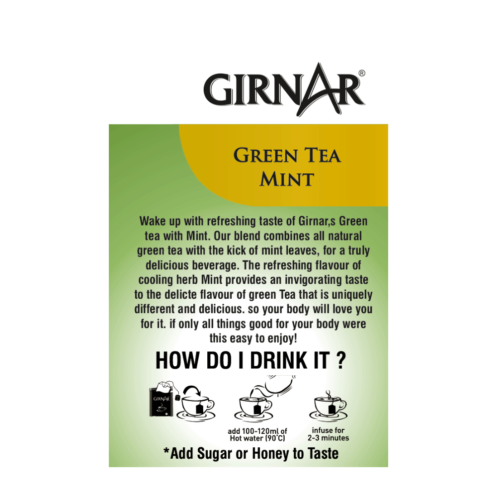 Girnar Green Tea Bags - Mint