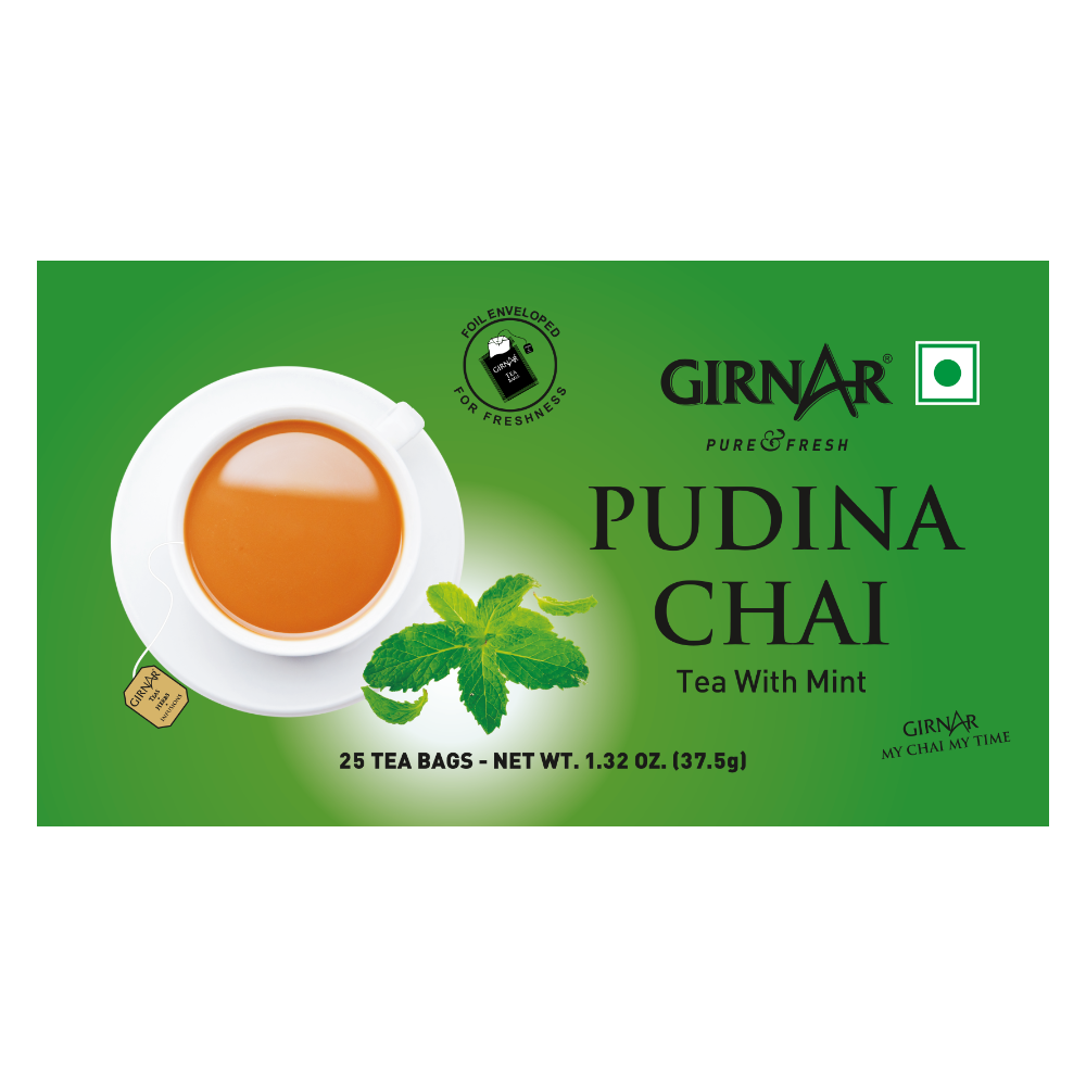 Girnar Black Tea Bags - Pudina