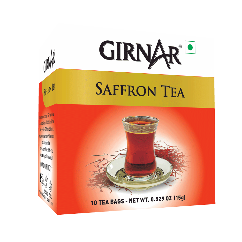 Girnar Black Tea Bags - Saffron