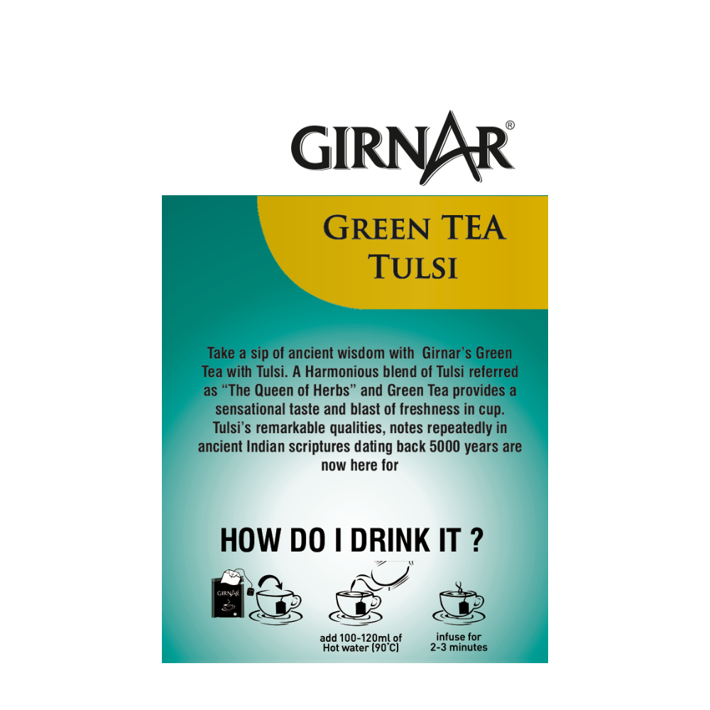 Girnar Green Tea Bags - Tulsi